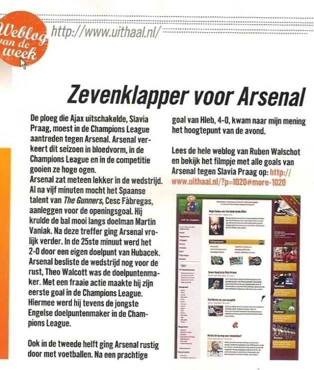 Uithaal in Sportweek